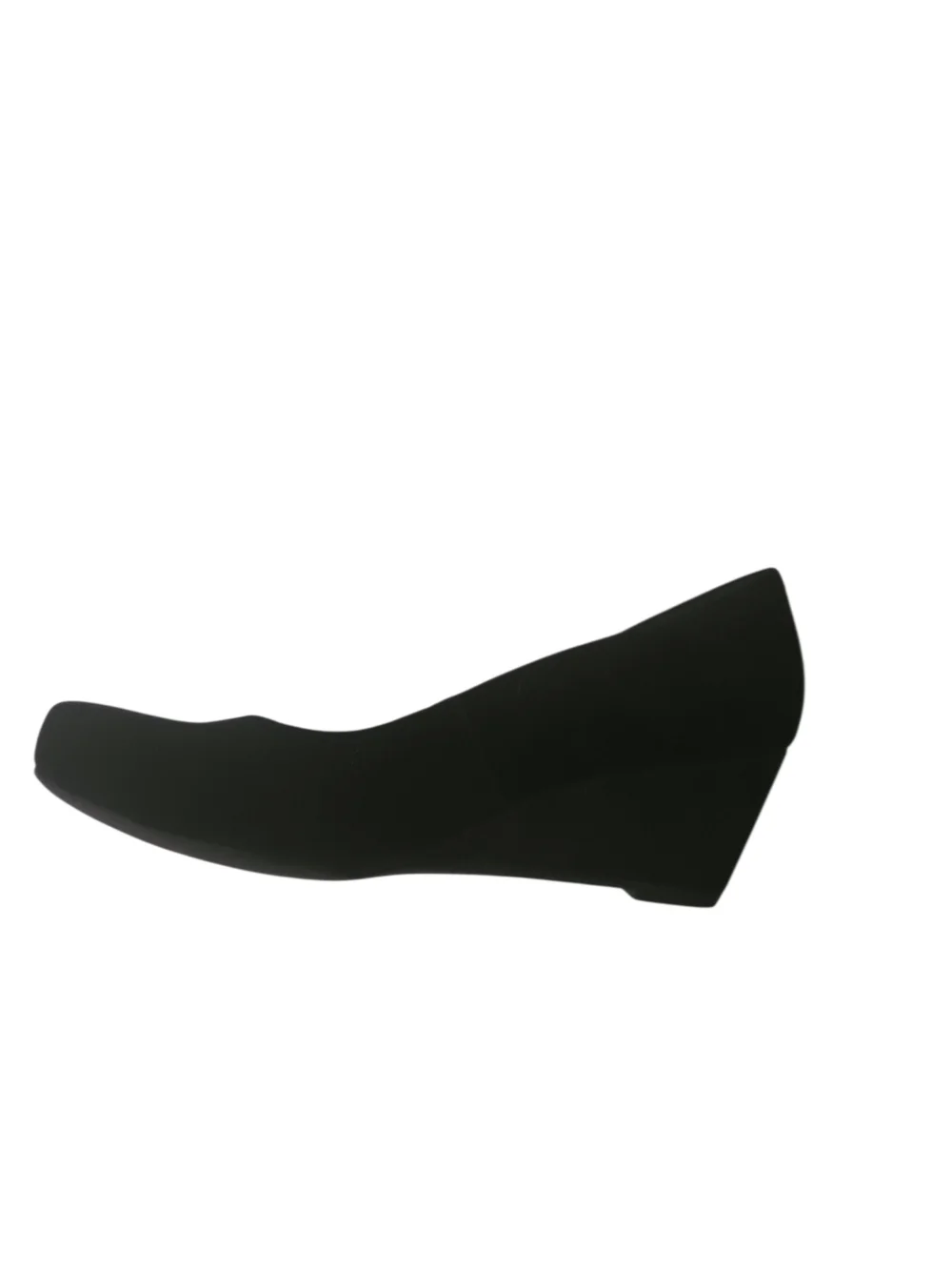 Clarks Flores Tulip Clarks Collection Black Suede Wedge OrthoLite Heel Size 9